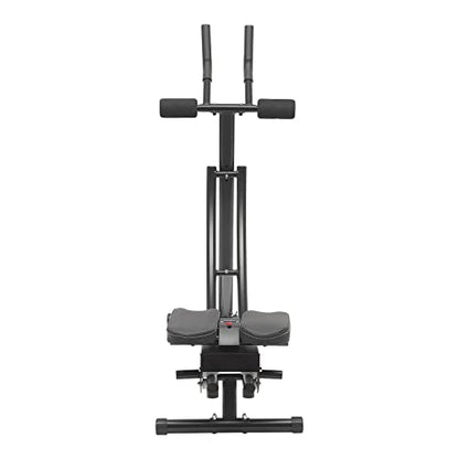 Ab Machine,Portable Core Abs Exercise Machine With LED Display And 6 Silent Rollers,3-Level Adjustment,Adjustable Ab Trainer Machine,For Abs Workout At Home Gym,Ab Machine For Home, Gyms,Etc (Black(Rotatable))