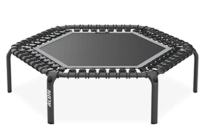 Acon FIT 55in Trampoline Hexagon, Black, Mini Fitness Rebounder