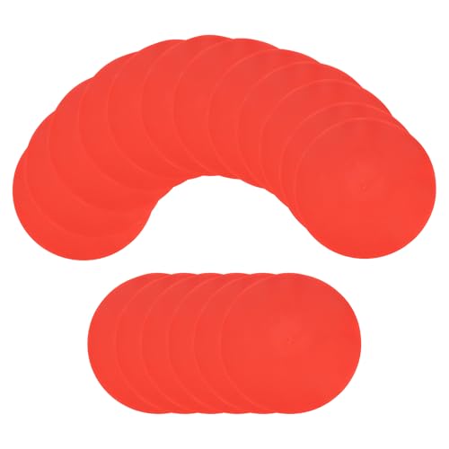Spot Markers for Agility Dot, Non-Slip Poly Spots Floor Dots Flat Field Soccer Training Equipment 9 in & 18 Pcs & Red -Fitting for (Gym/Sports/Training/PE Games/Dance)
