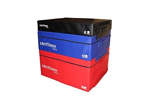 Ader Foam Soft Plyo Box 6'',12'',18''-Commercial Grade - color: 6'',12'',18'' Set