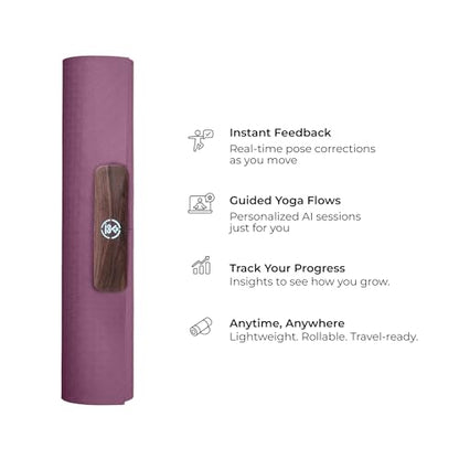 Smart Mat Gen3 - Dark Grey| AI Powered Yoga Mats For Home Workout | Lightweight Yoga Mats of 6mm | Real Time Tracking Exercise Mats For Men & Women - color: Wine Red