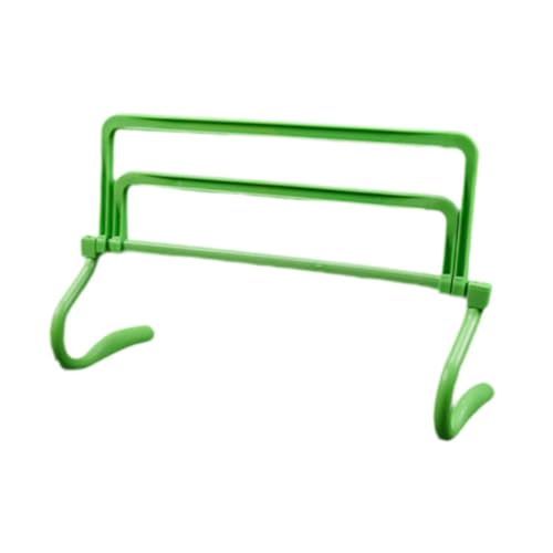 Speed Agility Hurdle Jumping Bar Set Adjustable Height Training Equipment for Obstacle Courses Foot Exercise Basketball Tennis Football - color: green