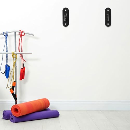 4pcs Heavy Duty Resistance Bands Wall Anchor Hooks, Stainless Steel Yoga Strap Fixing Hangers for Home Gym Ceiling Mount, Workout Equipment Attachments for Strength Training