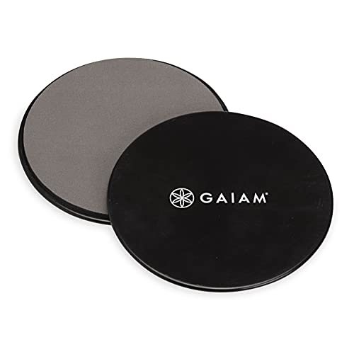 Gaiam Core Sliding Discs - Dual Sided Workout Sliders for Carpet & Hardwood Floor - Home Ab Pads Exercise Equipment Fitness Sliders for Women and Men - size: 1 EA (Pack of 12)