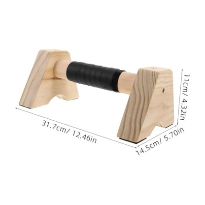 TEHAUX Wooden Push up Handles and Parallettes 30cm Pushup Bars for Floor Exercise Beech Wood Workout Grips Strength Training Equipment for Men and Women Calisthenics