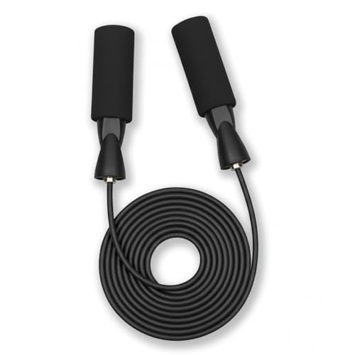 Jump Rope for Fitness, Adjustable Jump Rope for Men and Women, Exercise Rope for Adults, Cardio Training, Gym and Home Workouts - color: Black