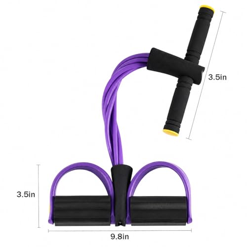 Pedal Resistance Bands with Handles, 21 Fitness Resistance Bands-6 Tube, Resistance Bands with Handles Pedal, Stretch Bands for Exercise Sit Up Exercise Equipment AB Workout Equipment for Women Men