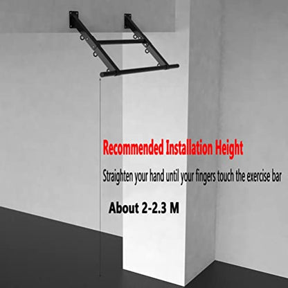 Wall Mounted Pull Up Bar Garage Corridor Gym Heavy Weight Strength Bars Indoor Multi-sport Exercise Equipment Load 300kg,