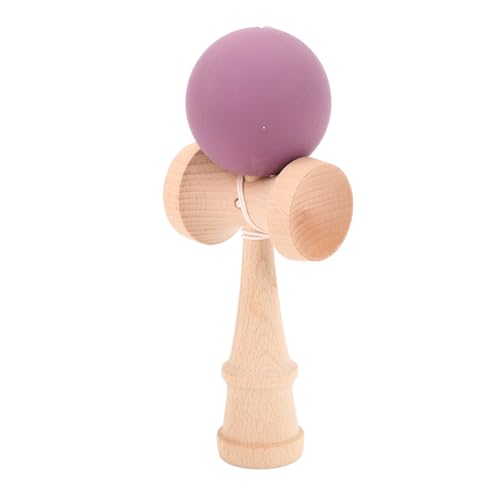 Wooden Kendama Toy Wood Ball and Cup Coordination Toy Catch Ball in Cup Game Catch Hand Eye Coordination Game for Beginner Birthday Party Supplies (Purple)