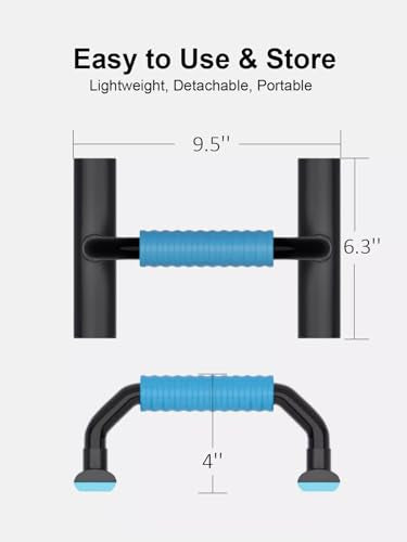 Push Up Bars Strength Training - Pushup Handles With Rubber Grip, Home Fitness Equipment with Anti-Slip Sturdy Structure Floor Workouts Push Up Stands for Man Women