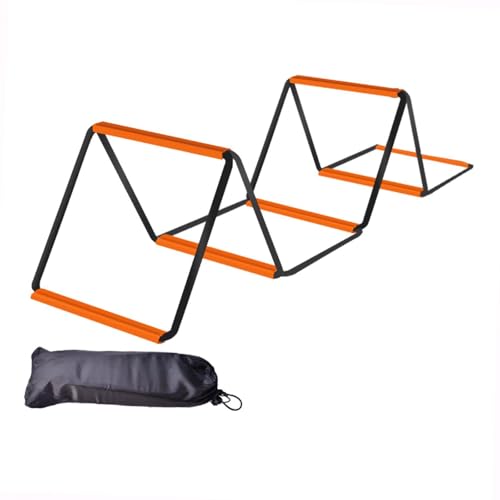 Agility Ladder for Football Footwork Drills - Foldable Speed Training Equipment for Outdoor Sports Workout- 6 Grids with Bag