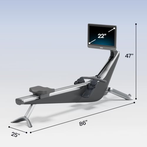 Hydrow Origin Rowing Machine for Home with Immersive 22'' Rotating HD Touchscreen - Live Row Machine Home Workout, Magnetic Drag Technology, 375lb Weight Capacity Rower - 30-Day Trial & Year Warranty