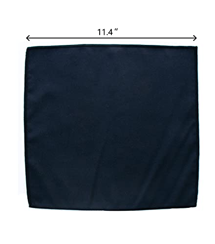 Unisex Sweat Absorbing Microfiber Handkerchiefs Quick Dry Sport Gym Towels 5 Pack - color: Black