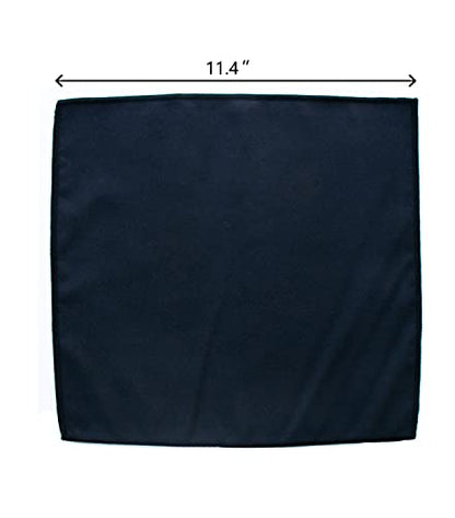 Unisex Sweat Absorbing Microfiber Handkerchiefs Quick Dry Sport Gym Towels 5 Pack - color: Black