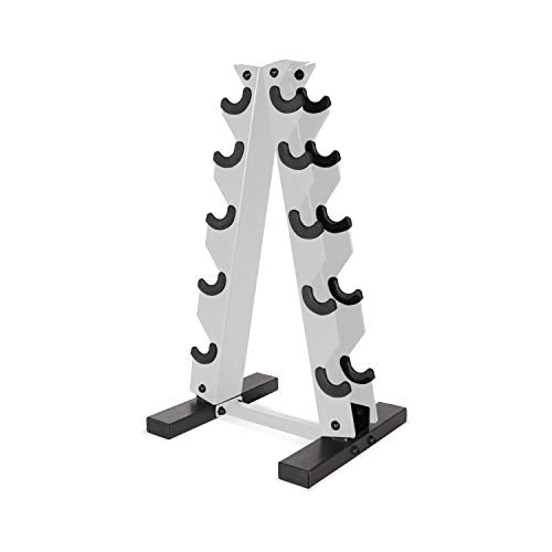 Cap Dumbbell Rack for Home Gym, Space-Saving Free Weight Rack, Compact Weight Storage Rack for Hex Dumbbells, 3-Tier & 5-Tier Options, 80-200lb Capacity - color: White