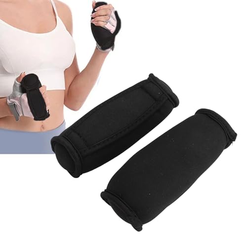 1LB Pair Soft Dumbbells with Hand Strap, Sand Filled Neoprene Hand Weights for Women and Men Walking, Jogging, Cardio, Aerobics and Home Workout