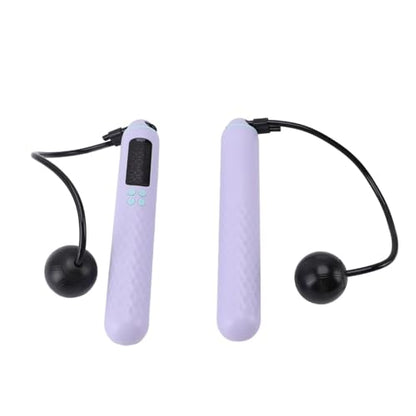 Jump Rope with Counter, Weighted Cordless Skipping Rope for Fitness, Rechargeable Ropeless Jump Rope with Digital Display for Men Women Kids Home Gym Cardio Training