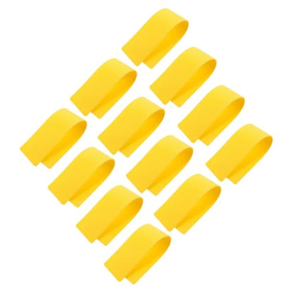 12pcs Yellow PVC Spot Markers for Sports Ground Marking Tools with Anti-Slip and High Visibility Design, for Tennis Court and Soccer Agility Drills Outdoors