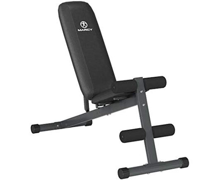Marcy Exercise Utility Bench for Upright, Incline, Decline, and Flat Exercise SB-261W , Black , 42.00 x 19.00 x 51.00 inches