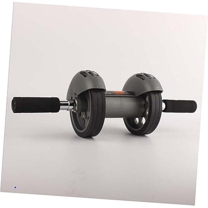 Automatic Rebound Ab Wheel with Dual Wheels and Blue Kneeling Pad Abdominal Roller for Core Workout Muscle Toning and Fitness Training at Home Gym