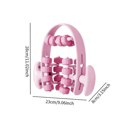 Leg Roller for Muscle Recovery and Deep Tissue Relief for Indoor Yoga and Fitness, Pink Red - color: Pink Red
