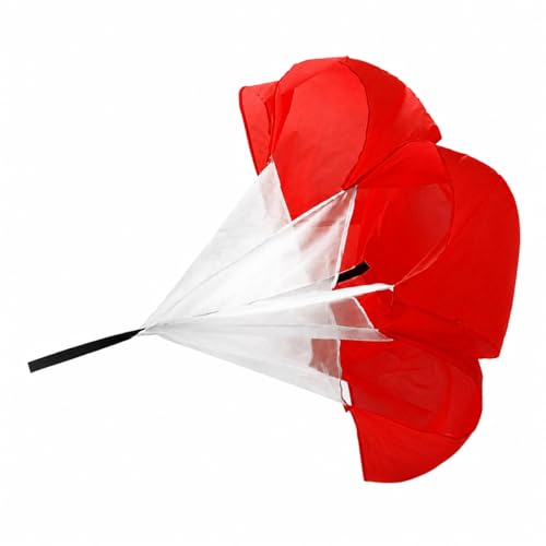 Red Parachute for Sprint Training, Running Resistance Parachute Speed Training Equipment, Oxford Material Athletic Gear