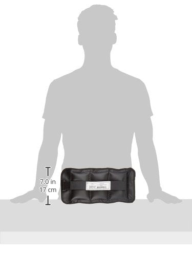 Sammons Preston Cuff Weight, 5 lb, Black, Velcro Strap & D-Ring Closure, Grommet for Easy Hanging, Lead Free Steel Ankle & Wrist Weights, For Strength Building & Injury Rehab, Sold Individually - style: 5 lbs.