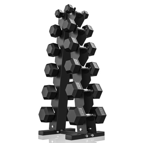 Hex Dumbbell Sets with Rack, 85-560lb Dumbbell Weight Set & Storage Rack - size: 260lb (5, 15, 20, 25, 30, 35lb)x2& Rack