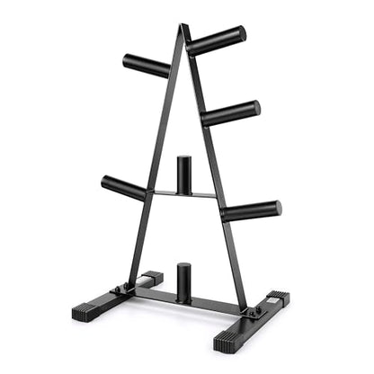 CAP 2-Inch Olympic Plate Tree Rack for Home Gym, Heavy-Duty A-Frame Weight Plate Storage Rack, Space-Saving Plate Organizer Stand, 5-Post & 7-Post, 300lb & 500lb Weight Capacity - style: 7 Posts