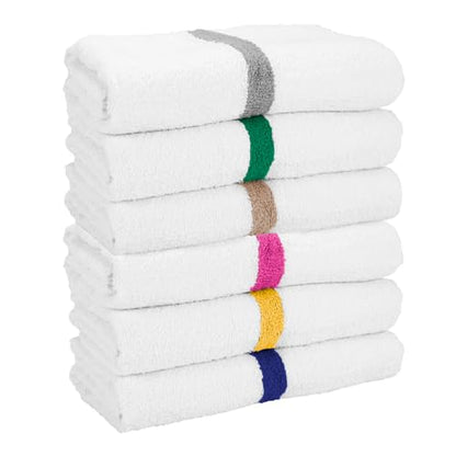 Arkwright White Hand Gym Towels - Pack of 12 - Bulk 100% Cotton Soft Quick Dry Sweat Absorbent Hotel Quality Towels for Workout, Bathroom, Spa, Pool, 16 x 27 in, Grey