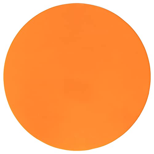 Champion Sports Round Poly Spot Markers for Sports, Activities, and Social Distancing - 10-inch, Set of 12 - Orange