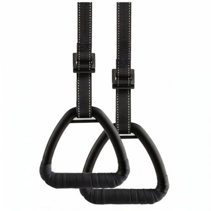 Gymnastic Rings, Gymnastic Rings Equipment, Pull-up Gymnastic Rings, Home Gymnastic Rings no-Punch bar Lanyard for Training Workouts - color: Black