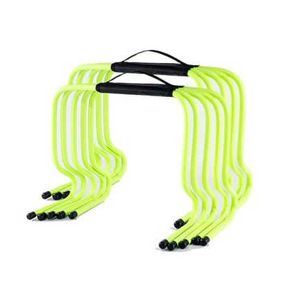 10 Pcs Speed Agility Training Hurdles Detachable, Soccer Hurdles Training Equipment with Carrier Strap, Mini Hurdles Agility Kids for Outdoor Workouts/ Pediatric Patients(Green,45cm (17 7/10in))