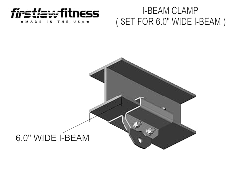 Firstlaw Fitness 1000 LBS I-Beam Clamp - Multi-Sports Made in The USA - size: 6.0 Inch Wide I-Beam