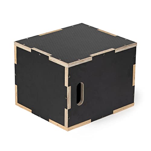 Titan Fitness Wooden Youth Wooden Plyometric Box, 12in 14in 16in, Pro-Duty Wooden Plyo Box, Step-Up Box Squat, Home Garage Gym Training