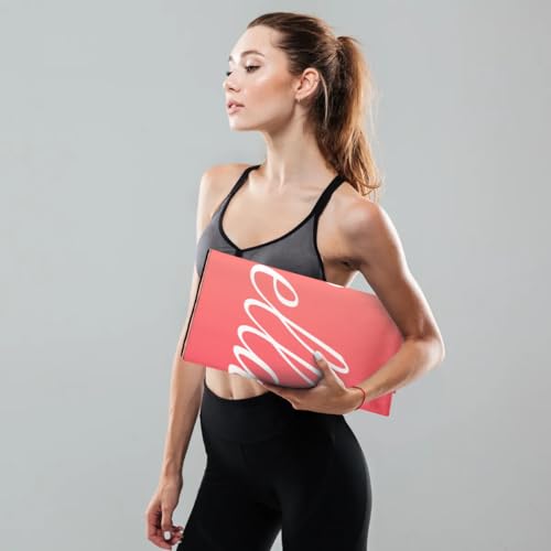 Custom Name Yoga Mat,Personalized Travel Yoga Exercise Mat,Non Slip,Perfect for Kids & Adults,Gradient Color D Series - color: Style 22