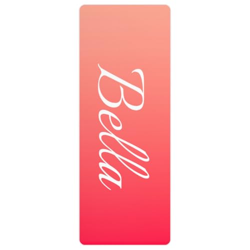 Custom Name Yoga Mat,Personalized Travel Yoga Exercise Mat,Non Slip,Perfect for Kids & Adults,Gradient Color D Series - color: Style 22