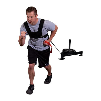 Weight SlBody-Solid Tools Sled Harness - Fully Adjustable Weight Sled Harness, One-Size-Fits-All with Quick-Release Strap Harness with Quick Release