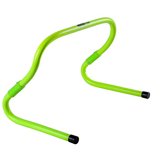 HolaHatha Agility Hurdle, Indoor Outdoor Sports Training Equipment for Track, Basketball, Football & Soccer - Height Adjustable, Bright Green