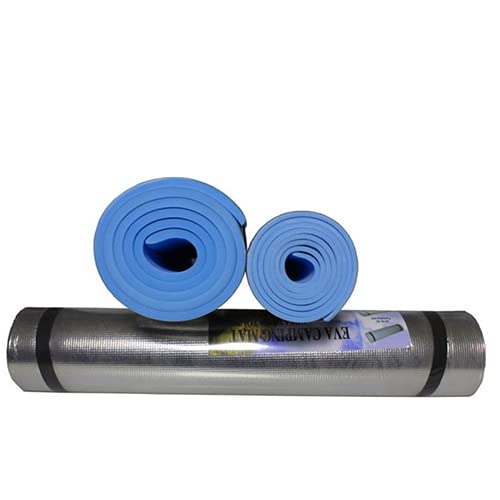 Worparsen Lightweight Aluminium Foil Foam Yoga Mat, Anti-Tear Fitness Workout Mat Outdoor Picnic Pad for Pilates, Floor Exercises Random