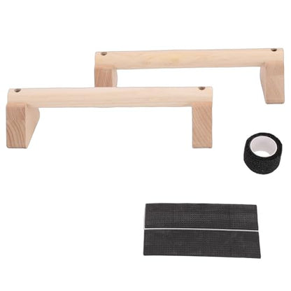 Push Up Stand, 2PCS Beech Wood Pushup Bars Exercise Home Workout Equipment, Wooden Parallettes Handle Stands Grip for Men Strength Training, Planks Calisthenics