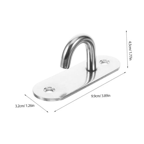 Mikikit 4pcs Wall Mount Resistance Band Anchors with Stainless Steel Hooks for Home Gym, Heavy Duty and Flexible Mounting Option, for Exercise Straps, Yoga, and Body Weight Workouts