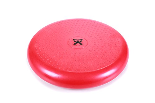 Cando-30-1870 CanDo Inflatable Balance Disc for Balance Training, Proprioception, Strengthening Lower Extremities, Posture, Back Pain, Stress Relief, Restlessness and Anxiety. Red, 14” Diameter - color: Red, size: 13.8" diameter