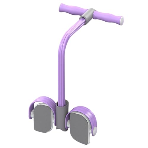 Abdominal Trainer, Sit-Up Training Equipment, 6 Tubes Fitness Elastic Pull Rope, Tension Rope Pull Up Pilate Foot Pedal Resistance Band Workout Tool Ab Shaper - color: Purple