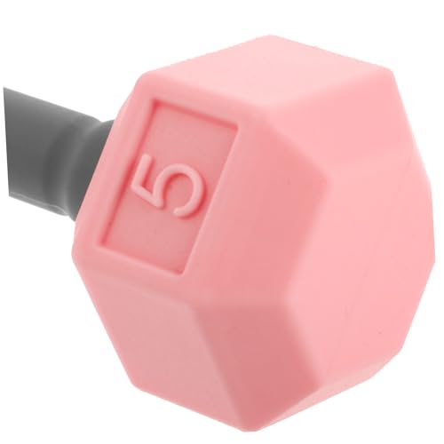 Totority Mini Dumbbells for Kids 2pcs Silicone Hand Weights, 0.4lb Pink Toddler Exercise Toys, Home Gym Equipment, 4.52 * 1.69 * 1.49inch, for Children, Kindergarten Sports