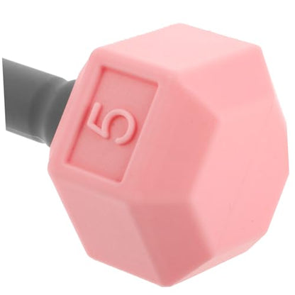 Totority Mini Dumbbells for Kids 2pcs Silicone Hand Weights, 0.4lb Pink Toddler Exercise Toys, Home Gym Equipment, 4.52 * 1.69 * 1.49inch, for Children, Kindergarten Sports