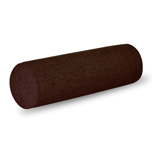 Memory Foam Cylinder Pillow - Ergonomic Cervical Pillow for Neck/Legs/Back Support, Decorative Bolster for Home Sofa/Bed,Cervical Neck Roll Memory Foam Pillows with washable cover (Coffee, 6x18) - color: Coffee, size: 6x18