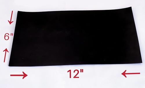 Rubber Sheet Anti Vibration Isolation Pads Acoustic Damping Film Shock Absorbing Foam Rubber Mat 12 x 6 x1/8 inch 70 Duro