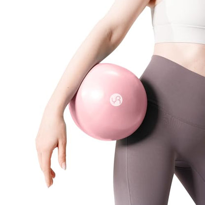 Exercise Ball for Workouts, 9 Inch Pilates Ball Anti-Burst and Slip Resistant Yoga Ball for Gym Fitness and Physical Therapy - color: Pink 25cm