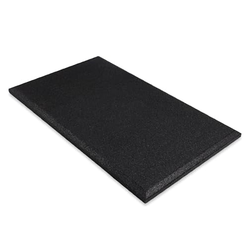 Heavy Duty Commercial Grade Rubber Playground Safety Mat - Playground Protection Mat for Swings and Slides - 54" Long X 32" Wide x 2" Thick (Black)